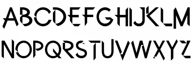 Cyberfunk Schriftart Groß