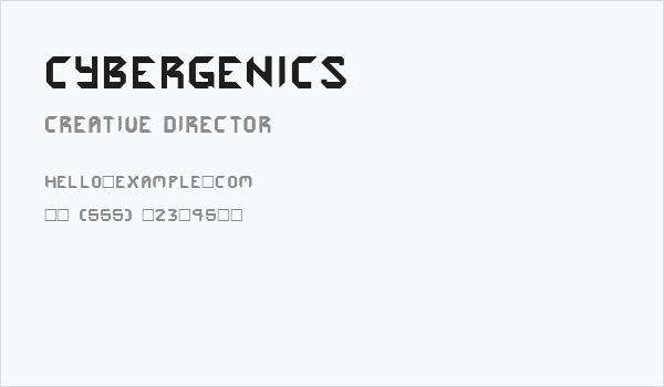 Cybergenics Business Card