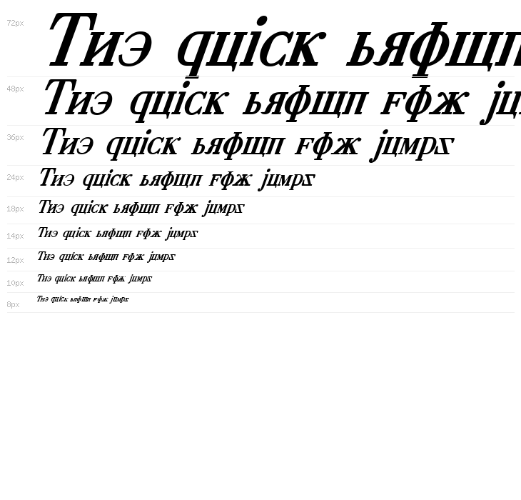 Cyberia Bold Italic Waterfall