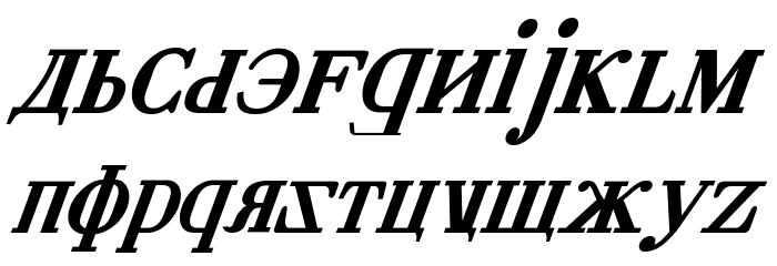 Cyberia Bold Italic Fuentes MINÚSCULAS