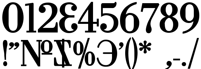 Cyberia Bold Font OTHER CHARS