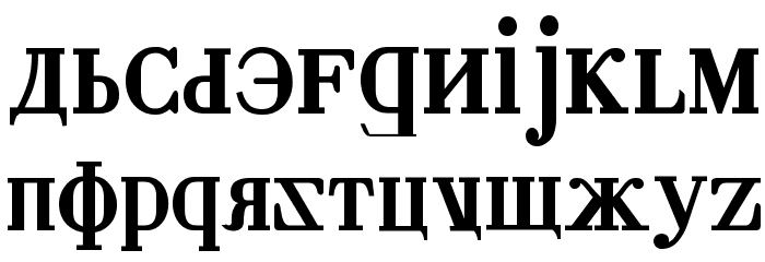 Cyberia Bold Font LOWERCASE