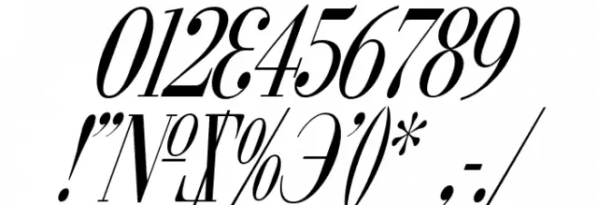 Cyberia Condensed Italic Fuentes OTROS CHARS