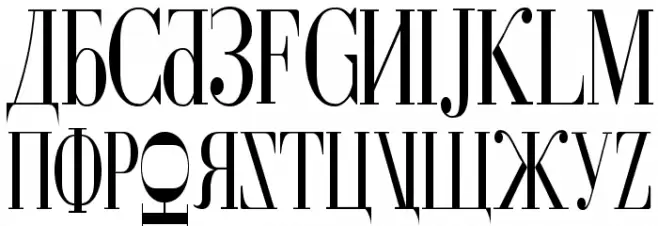 Cyberia Condensed Caratteri MAIUSCOLE