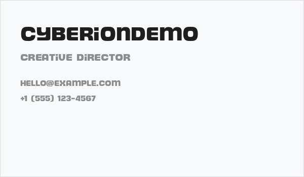 CyberionDemo Business Card