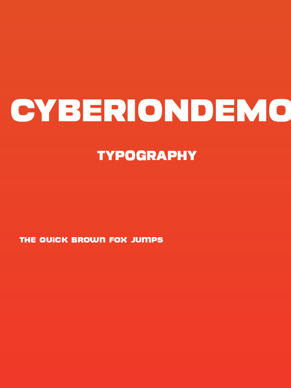 CyberionDemo Poster