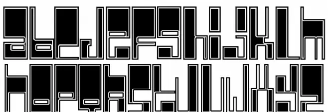 Cyberjimmy Schriftart Kleinbuchstaben