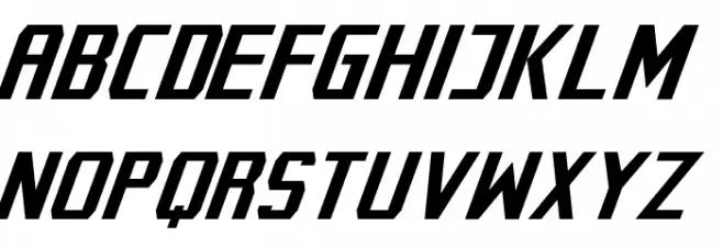 Cybernetyka Italic Font Litere mari