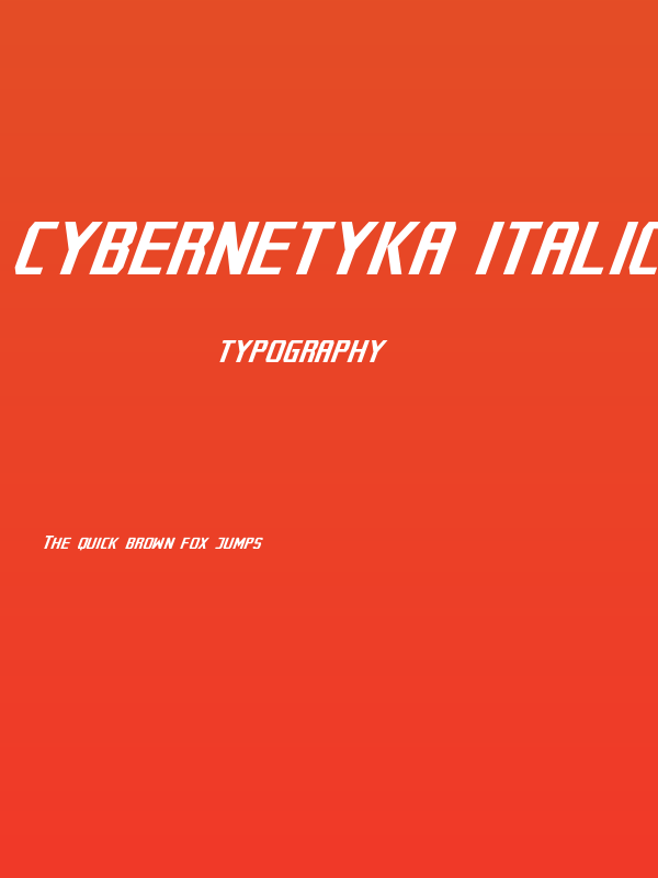 Cybernetyka Italic Poster