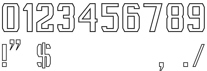 Cybernetyka Outline Font OTHER CHARS