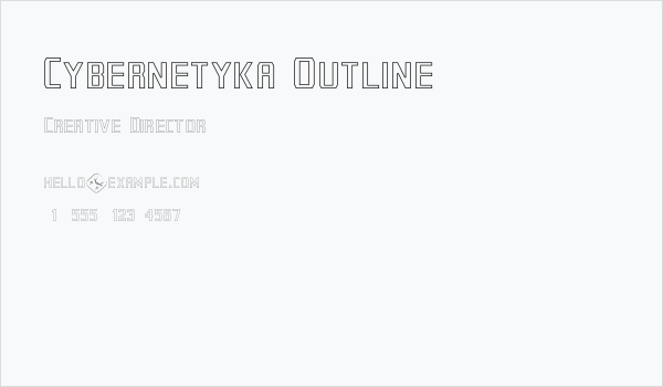 Cybernetyka Outline Business Card