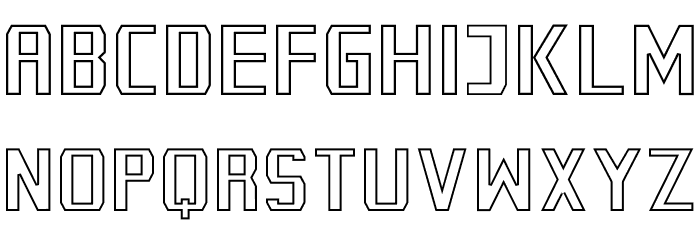 Cybernetyka Outline Font LOWERCASE