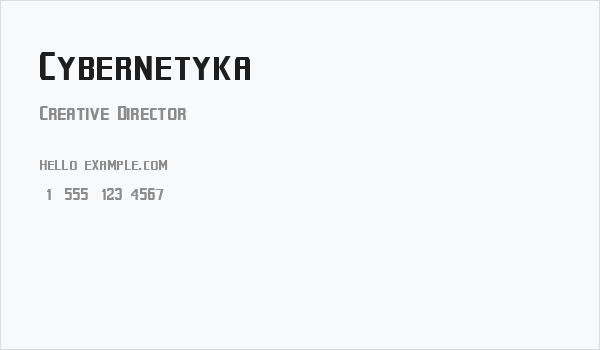 Cybernetyka Business Card