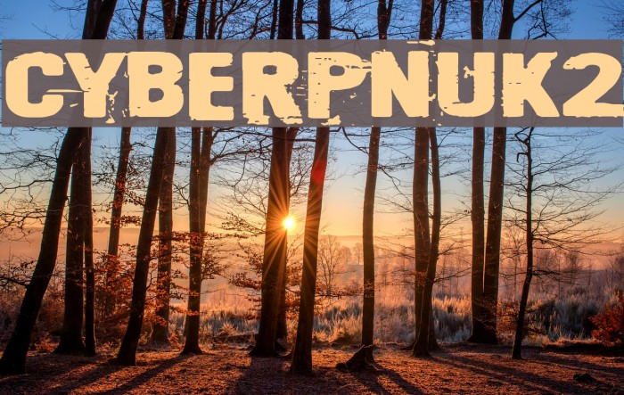 Cyberpnuk2 Font examples