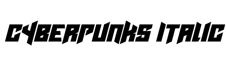 Cyberpunks Italic  Free Fonts Download