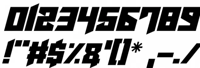 Cyberpunks Italic Font OTHER CHARS