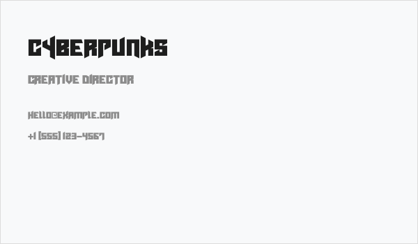 Cyberpunks Business Card