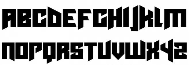 Cyberpunks Schriftart Kleinbuchstaben