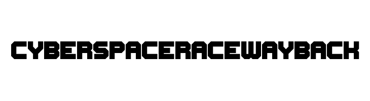 Cyberspace Raceway Back Font