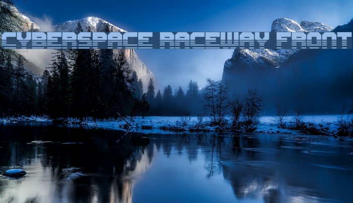 Cyberspace Raceway Front Font examples