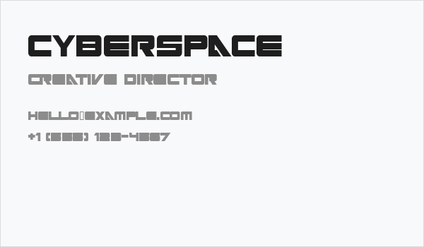 Cyberspace Business Card