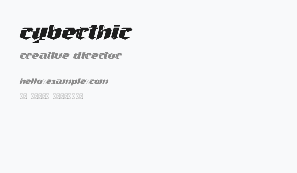 Cyberthic Business Card