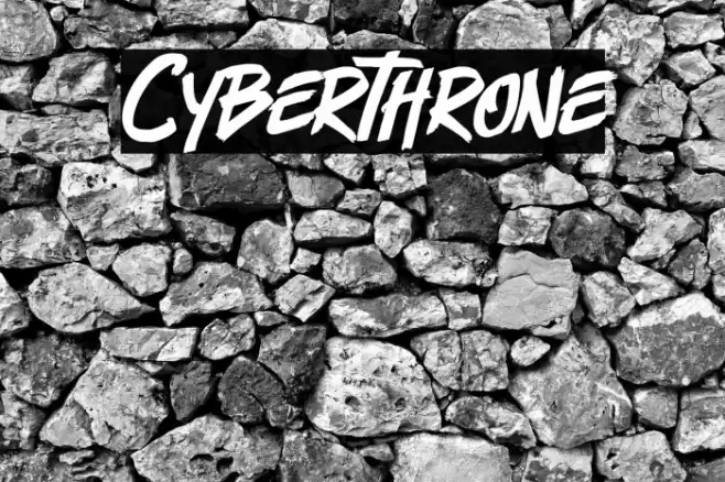 Cyberthrone Font examples
