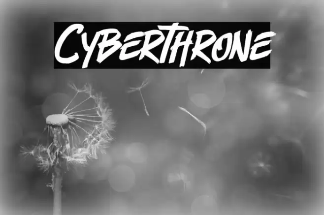 Cyberthrone Font examples