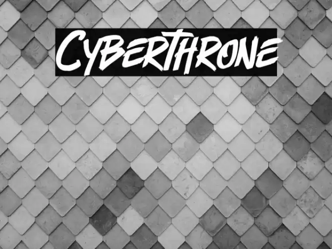 Cyberthrone Font examples