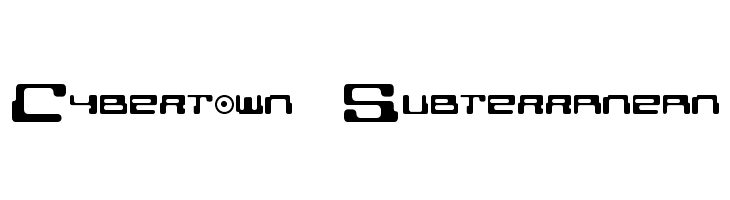 Cybertown Subterranean  Frei Schriftart Herunterladen