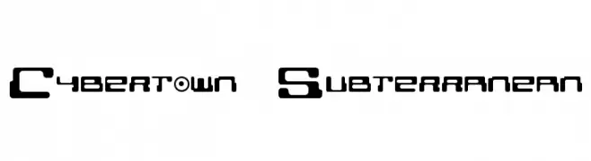 Cybertown Subterranean  font caratteri gratis