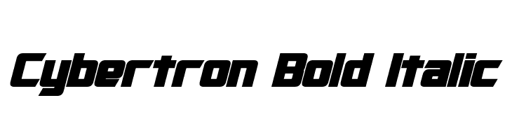 Cybertron Bold Italic Шрифта