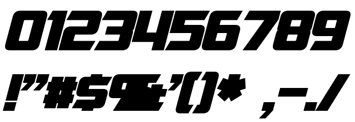 Cybertron Bold Italic Font OTHER CHARS