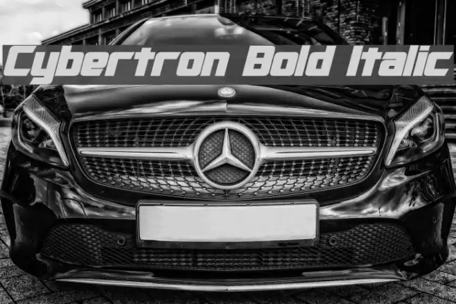 Cybertron Bold Italic Font examples