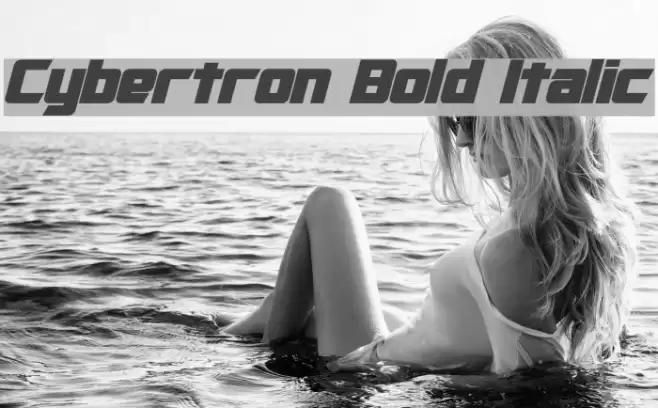 Cybertron Bold Italic Font examples