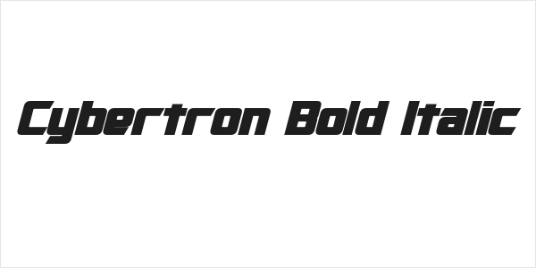 Cybertron Bold Italic Logo