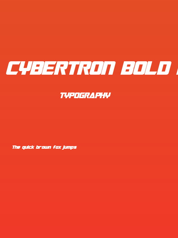 Cybertron Bold Italic Poster