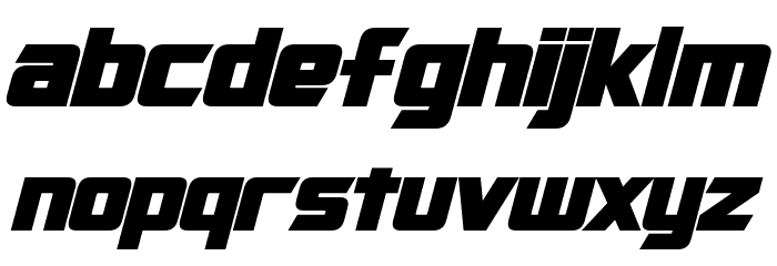Cybertron Bold Italic Font LOWERCASE