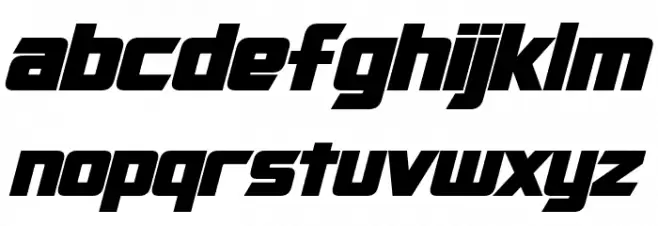 Cybertron Bold Italic Font LOWERCASE