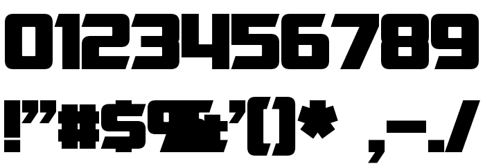 Cybertron Bold Font OTHER CHARS