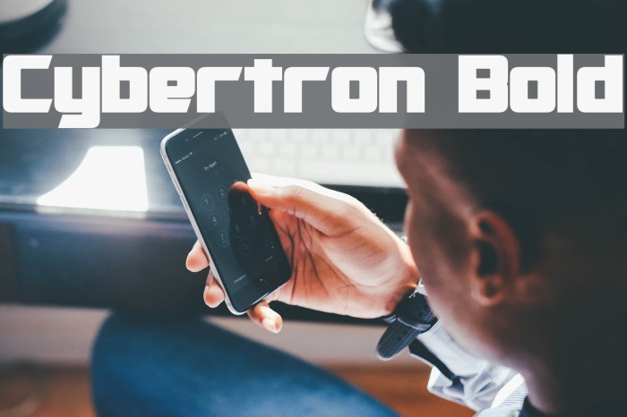 Cybertron Bold Font examples
