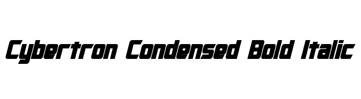 Cybertron Condensed Bold Italic  font caratteri gratis