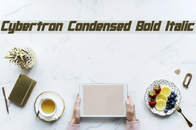 Cybertron Condensed Bold Italic Example 3