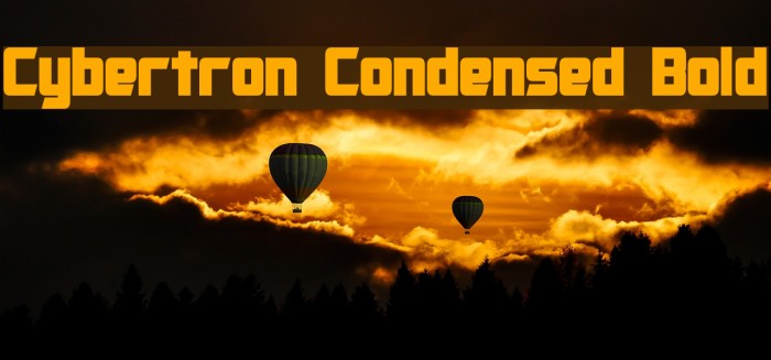 Cybertron Condensed Bold Font examples