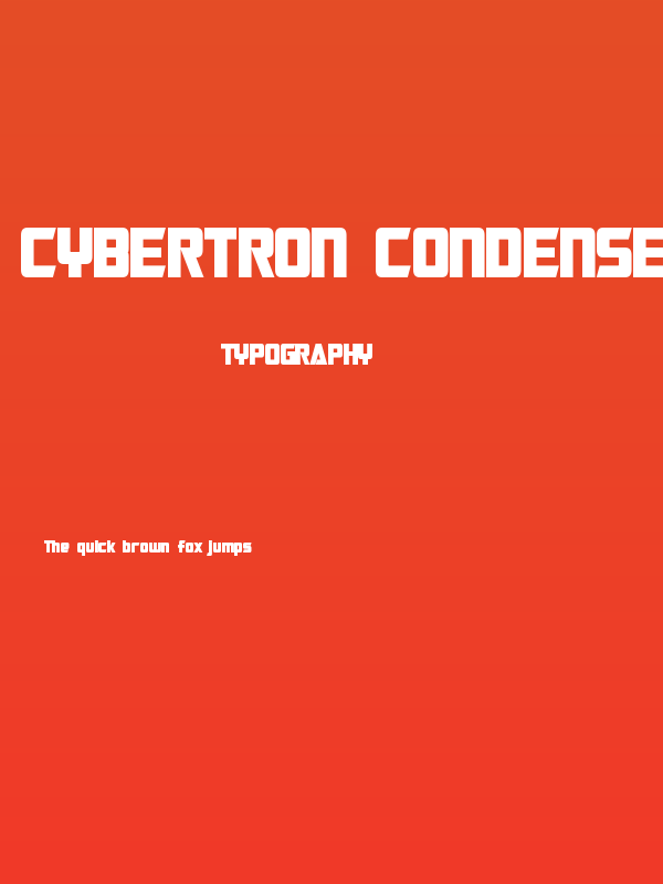Cybertron Condensed Bold Poster
