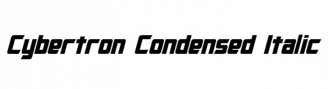 Cybertron Condensed Italic  les polices de caractères gratuit tlcharger