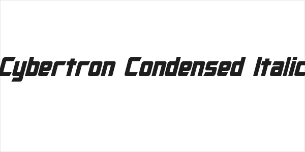 Cybertron Condensed Italic Logo