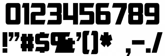 Cybertron Condensed Font OTHER CHARS