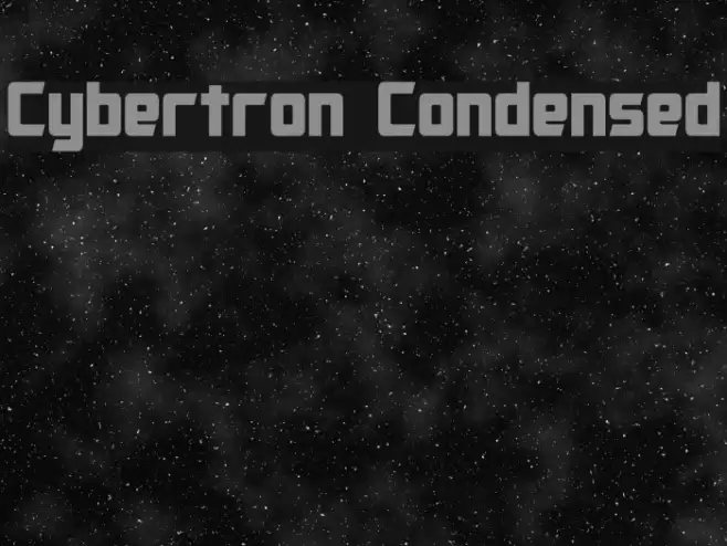 Cybertron Condensed Font examples