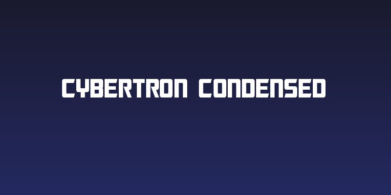 Cybertron Condensed Social Header